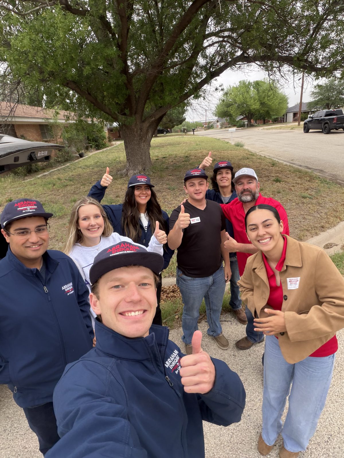 Aidan Isaac with Turning Point members at Texas Tech